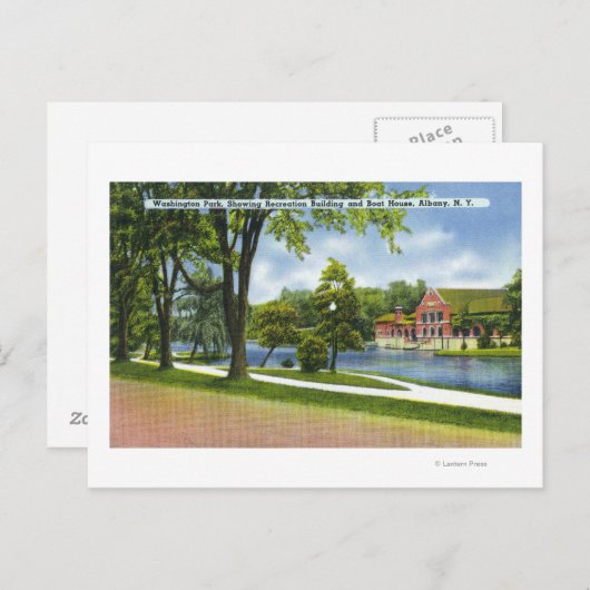 Erholung Bldg & Boathouse Postkarte (Vorne/Hinten)