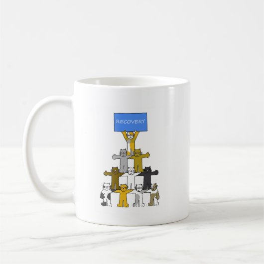 Erholung Cats feiern Sobriety etc. Kaffeetasse (Links)