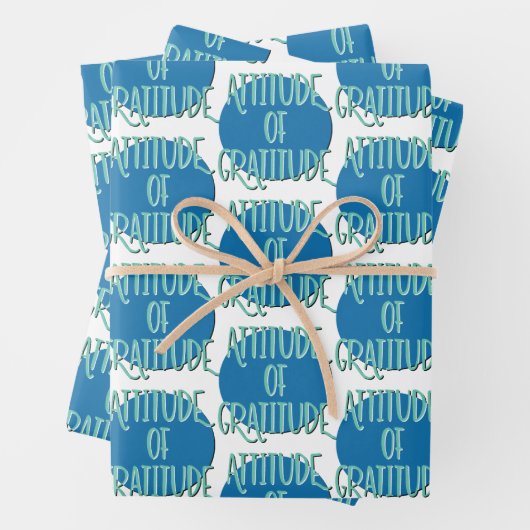 Erholung der Dankbarkeit Slogan Geschenkpapier Set (Beispiel)