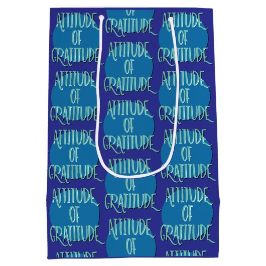 Erholung der Dankbarkeit Slogan Mittlere Geschenktüte (Rückseite)