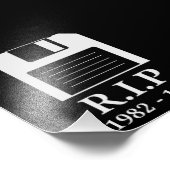 Erholung der Diskette "Peace RIP" Fotodruck (Ecke)