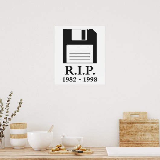 Erholung der Diskette "Peace RIP" Poster (Küche)
