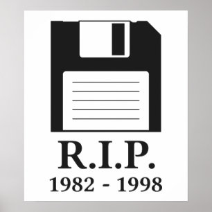 Erholung der Diskette "Peace RIP" Poster