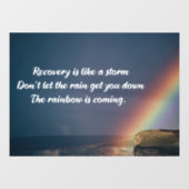 Erholung der Drogensucht Fensteraufkleber (Blatt)