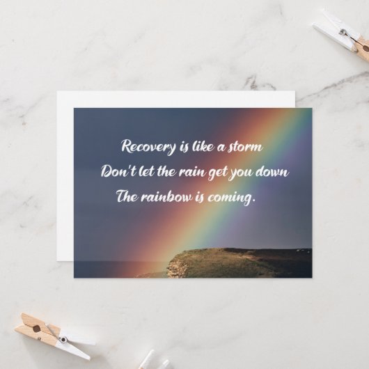 Erholung der Drogensucht Karte (Vorderseite/Rückseite Beispiel)