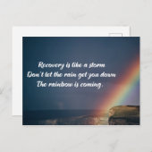 Erholung der Drogensucht Postkarte (Vorne/Hinten)