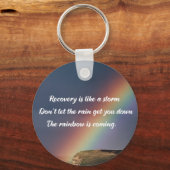 Erholung der Drogensucht Schlüsselanhänger (Rückseite)