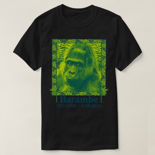 Erholung der Harambe-Gedenkstätte für den Frieden T-Shirt (Design vorne)