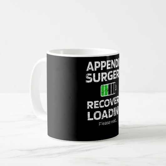 Erholung der Operation| Entfernen der Appendectomi Kaffeetasse (Vorderseite Links)