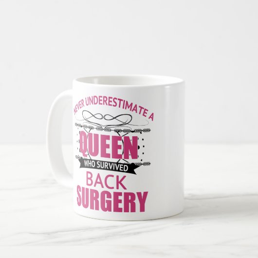 Erholung der Operation für Frauen Kaffeetasse (Vorderseite Links)