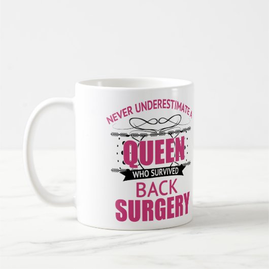 Erholung der Operation für Frauen Kaffeetasse (Links)