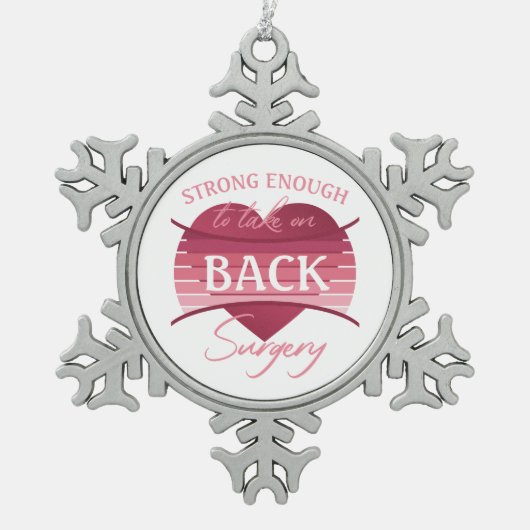 Erholung der Operation für Frauen Schneeflocken Zinn-Ornament (Vorderseite)