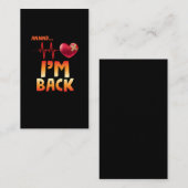 Erholung der Operation zur Umgehung von Herzkrankh Visitenkarte (Vorne/Hinten)