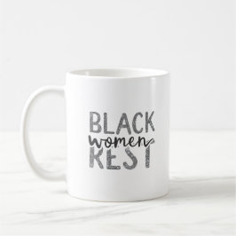 Erholung der Schwarzen Frauen Kaffeetasse