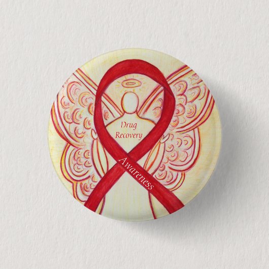 Erholung des Drogenmissbrauchs Angel Custom Button (Vorderseite)