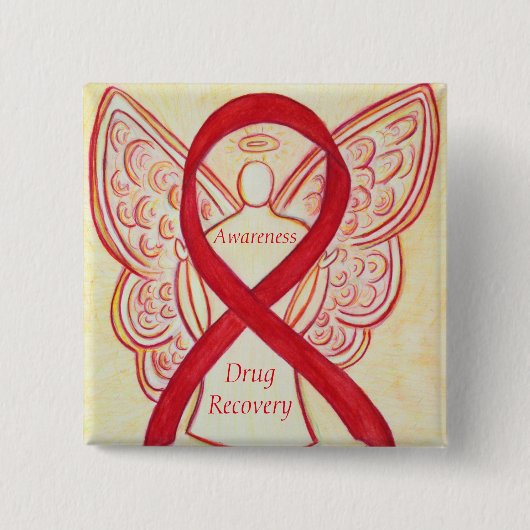 Erholung des Drogenmissbrauchs Angel Custom Button (Vorderseite)