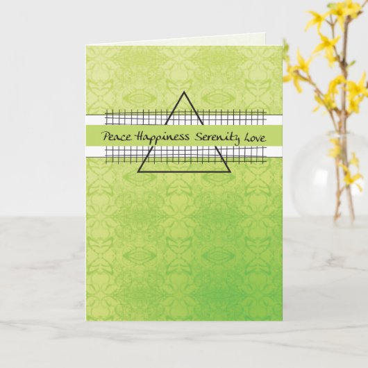 Erholung des Friedens Geburtstag Karte (Gelbe Blume)