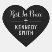 Erholung des Schwarzen Kreuzes in Frieden Herz-Aufkleber (Vorderseite)