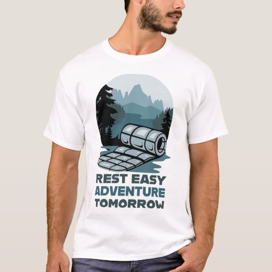 Erholung Easy Adventure Camping Design T-Shirt (Vorderseite)