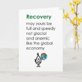 Erholung - Ein lustiges Get Well/Erholung Gedicht Karte (Gelbe Blume)