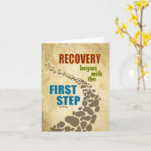 Erholung, Erster Schritt (12 Schritte, ohne Drogen Karte (Gelbe Blume)