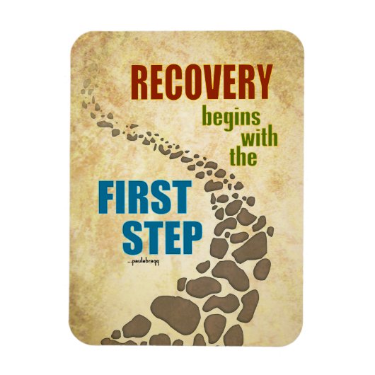 Erholung, Erster Schritt (12 Schritte, ohne Drogen Magnet (Vertikal)