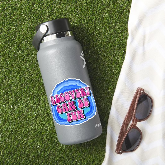 Erholung FUN Geode 12 Step OM Erholung Slogan Aufkleber (HydroFlask Insitu)