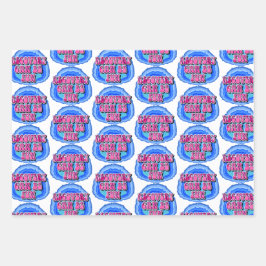 Erholung FUN Geode 12 Step OM Erholung Slogan Geschenkpapier Set