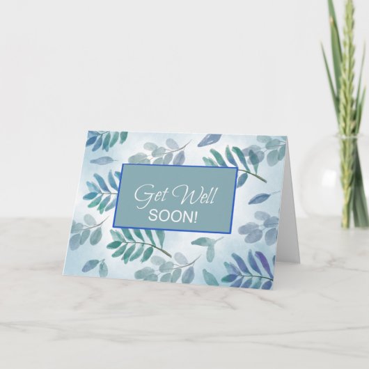 Erholung für die Ermutigung von Zweigen blau Karte (Vorderseite)