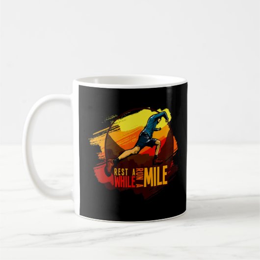 Erholung für eine Weile laufen Mile Trailrunner Kaffeetasse (Links)