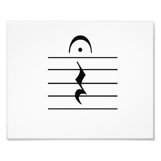 Erholung für Musiknotation Fotodruck (Vorne)