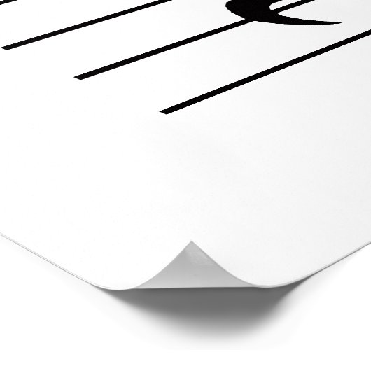 Erholung für Musiknotation Poster (Ecke)