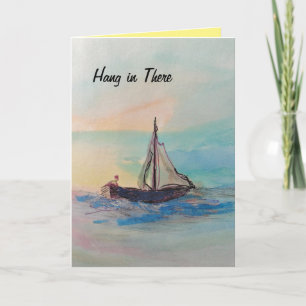 Erholung "Hang In There" Aquarell Karte
