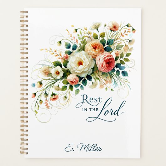 Erholung im Blumen personalisiert Planer (Vorderseite)