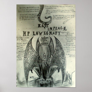 Erholung im Frieden H.P. Lovecraft Poster