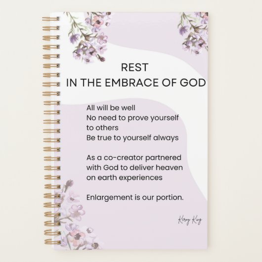 Erholung im Geiste Gottes Gedicht Planer (Vorderseite)