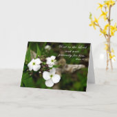 "Erholung im Herrn" - Schriftenkarte Karte (Gelbe Blume)