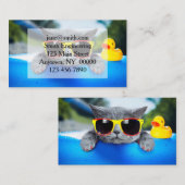 Erholung im Schwimmbad auf der Luftmatratze Visitenkarte (Vorne/Hinten)