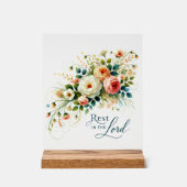 Erholung in der Blütezeit des Herrn Acrylschild (Vorderseite)