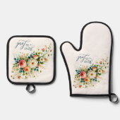 Erholung in der Blütezeit des Herrn Ofenhandschuh & Topflappen-Set (Vorderseite)