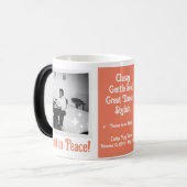 Erholung in Frieden für immer in unserem Herzen Er Verwandlungstasse (Vorderseite Links)