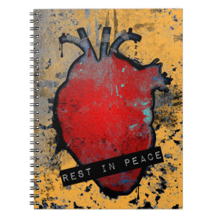 Erholung in Frieden Herzstück Notizblock