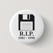 Erholung in Friedens-RIP Diskette Button (Vorderseite)