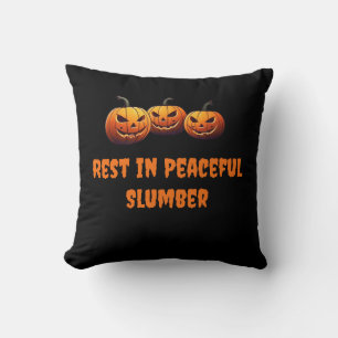 Erholung in Friedlichen Slumberkürbis Halloween Kissen