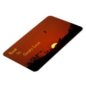 Erholung in Gottes Liebe Sonnenuntergang Magnet (Linke Seite)