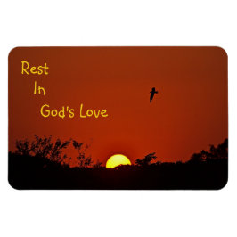 Erholung in Gottes Liebe Sonnenuntergang Magnet