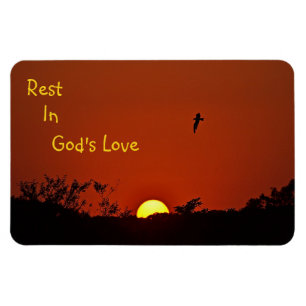 Erholung in Gottes Liebe Sonnenuntergang Magnet