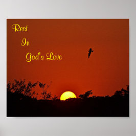 Erholung in Gottes Liebe Sonnenuntergang Poster