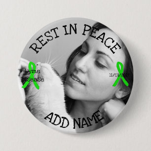 Erholung in Peace Lyme Disease Personalisiert Butt Button