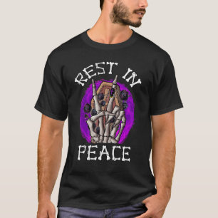 Erholung in Peace Skeleton Hand Peace Sign T-Shirt